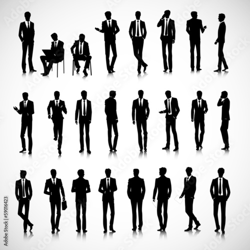 Silhouettes of business men