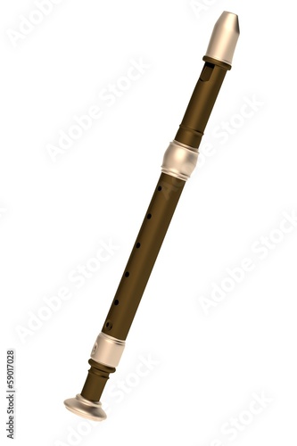 realistic 3d render of flute