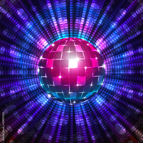 Fluorescent disco ball