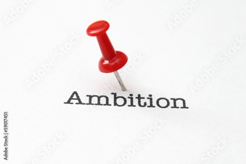 Push pin on ambition