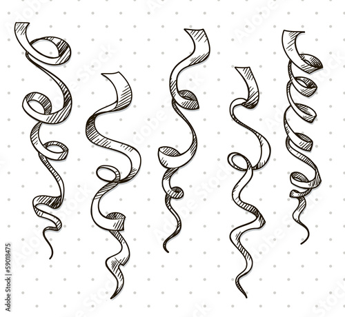 Party serpentine. Ribbons. Celebration. vector