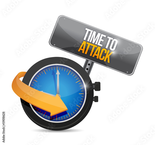 time to attack concept illustration design