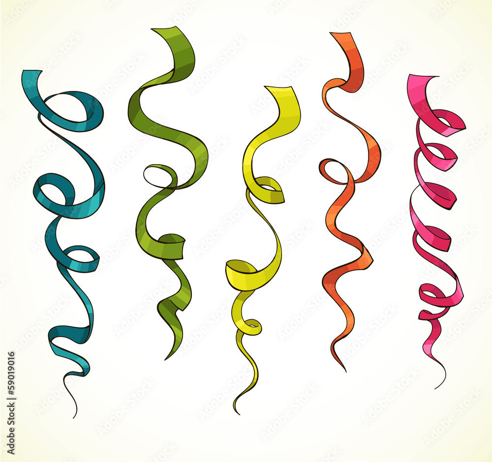 Party serpentine. Ribbons. Celebration. vector Party serpentine. Ribbons. Celebration. vector