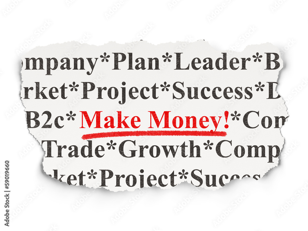 Finance concept: Make Money! on Paper background Finance concept: Make Money! on Paper background