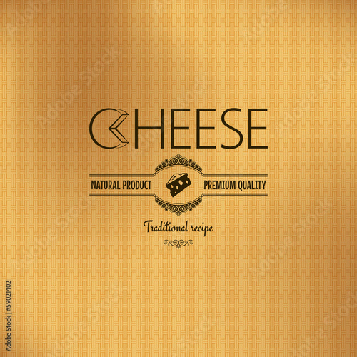cheese vintage label design background