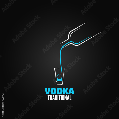 vodka shot glass bottle design background
