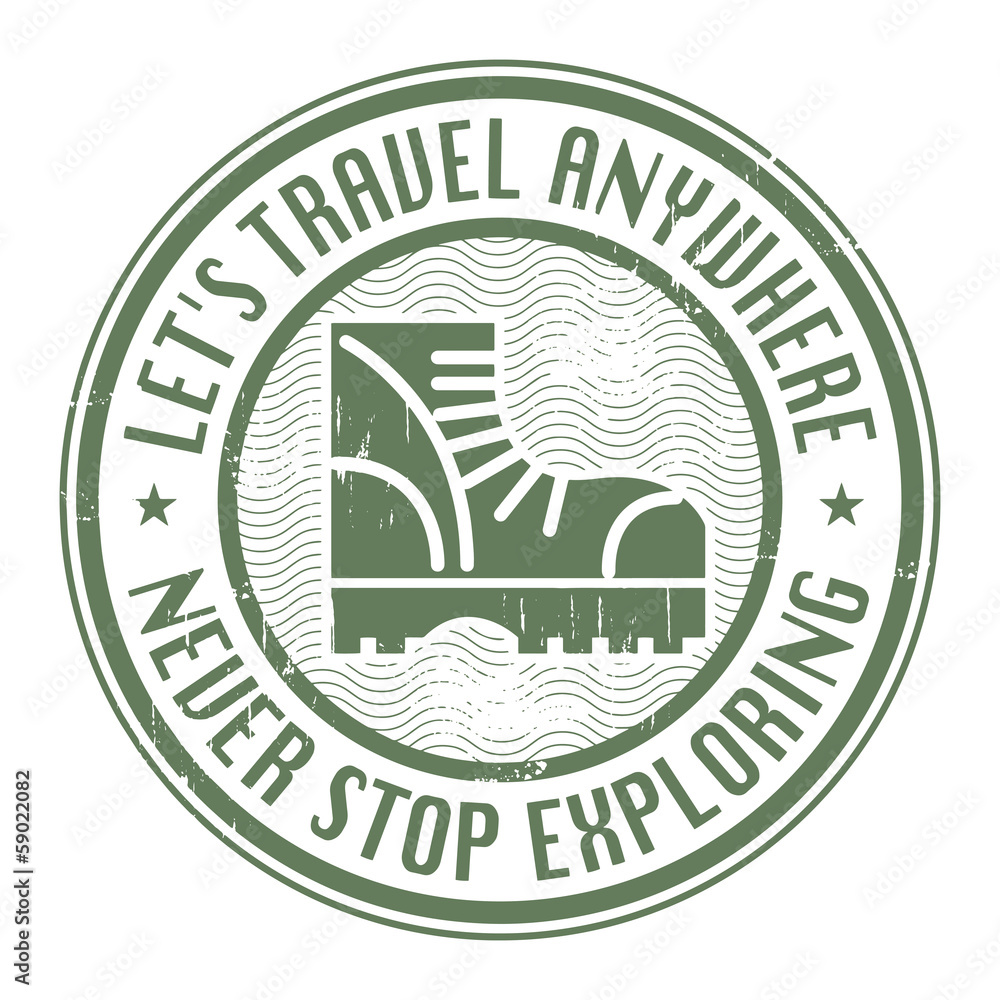 Grunge rubber abstract travel stamp, vector Grunge rubber abstract travel stamp, vector
