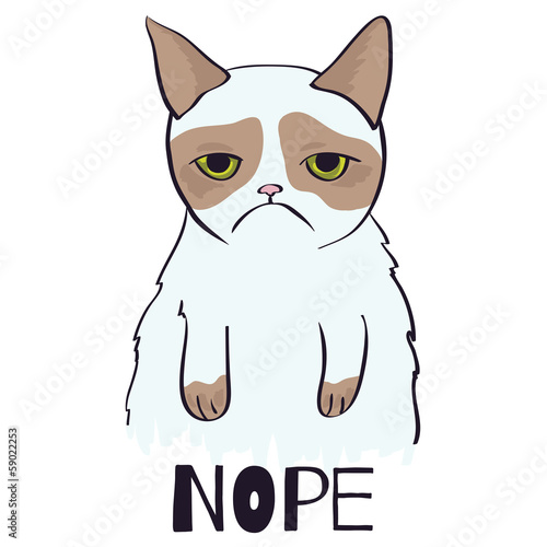 Vector cranky cat