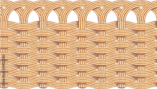 Palissade en osier tressé illustration