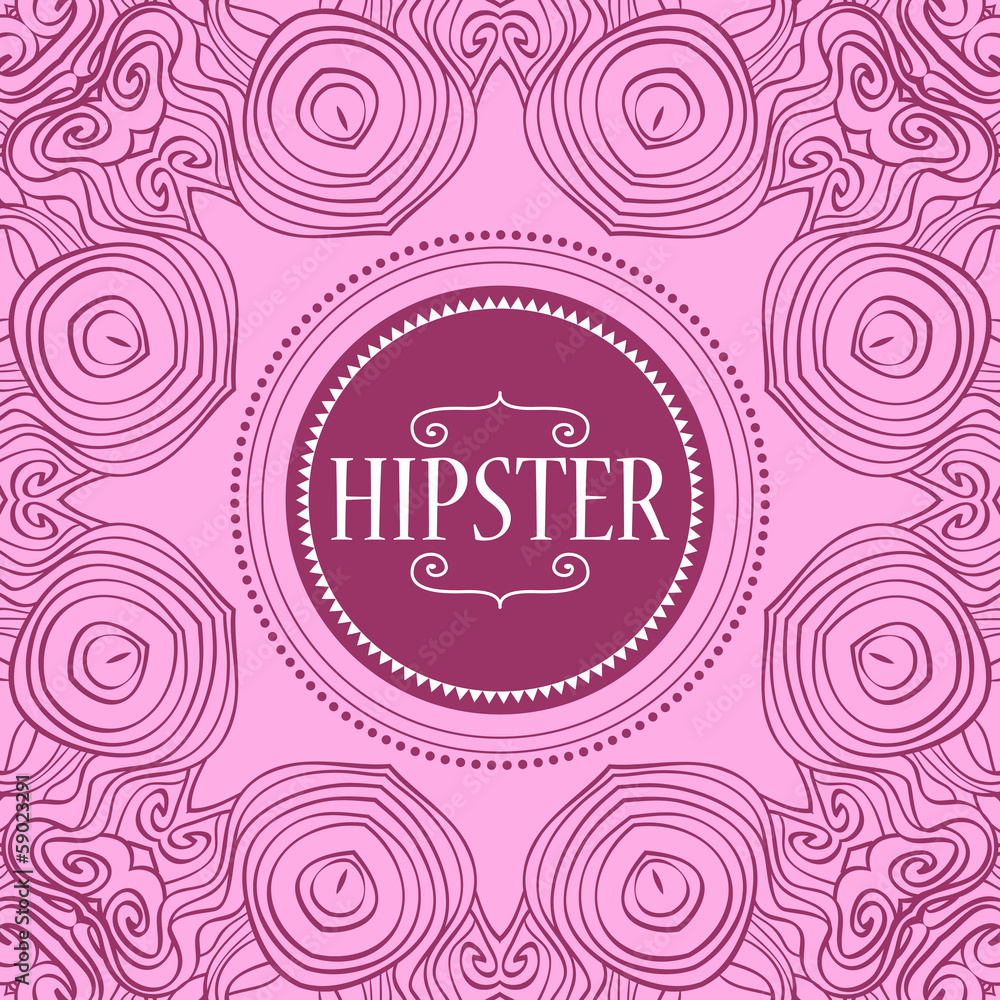 Hipster card template decorative frame Hipster card template decorative frame