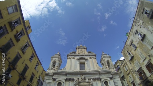 NAPLES, ITALY - CIRCA OCTOBER 2013: Cathedral of Gerolomini photo