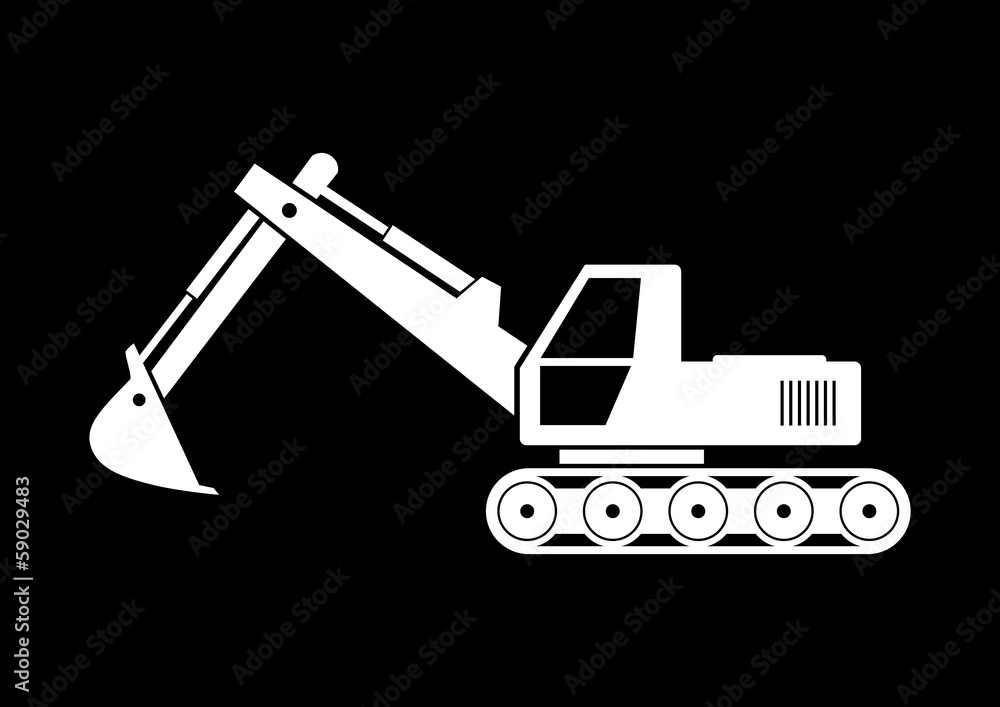 Naklejka premium Excavator icon
