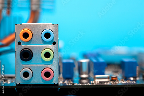 Obraz na płótnie audio output on motherboard