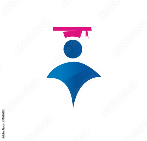 Graduated man logo