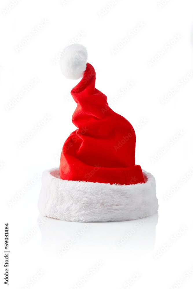 Santa hat strait and wrinkled Santa hat strait and wrinkled
