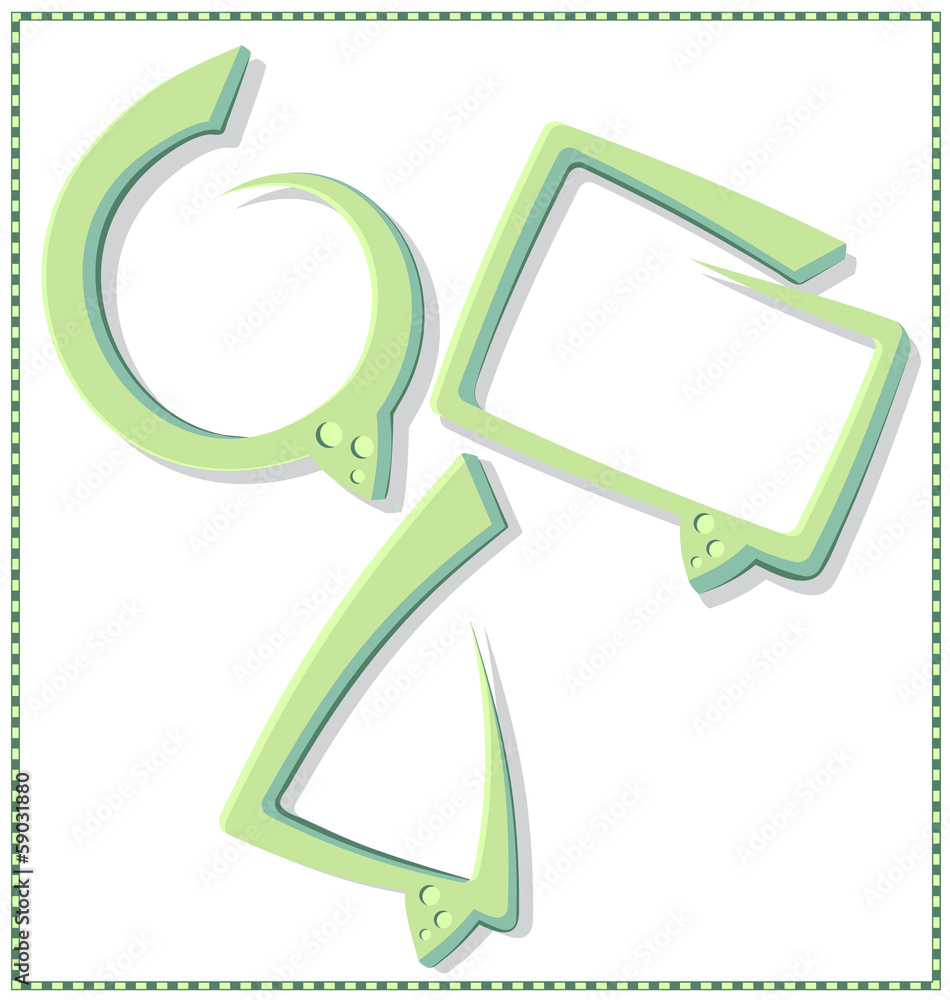 Green speech bubble with a frame - vector Green speech bubble with a frame - vector