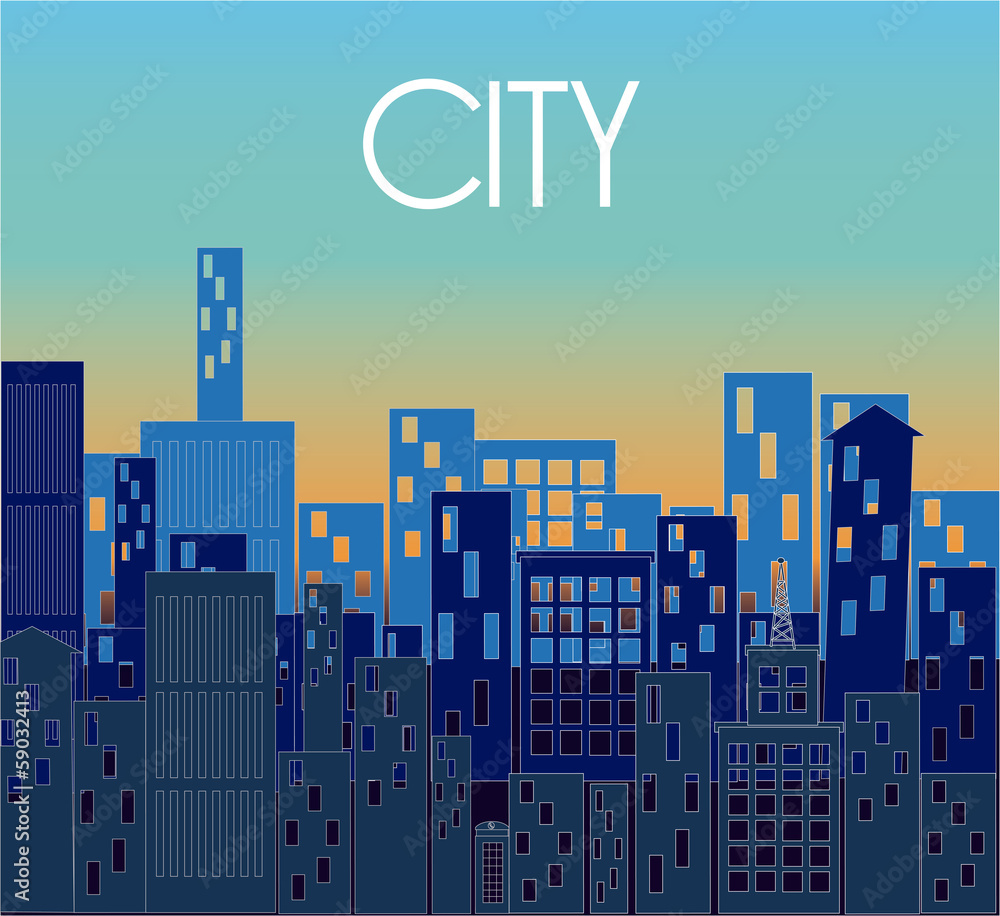 Naklejka premium city design