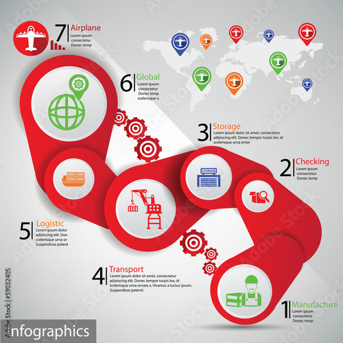 Logistics concept,infomation graphic design,vector