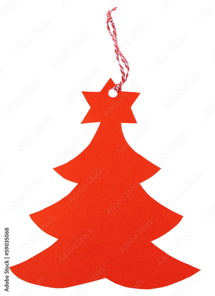 Red label isolated on white Red label isolated on white