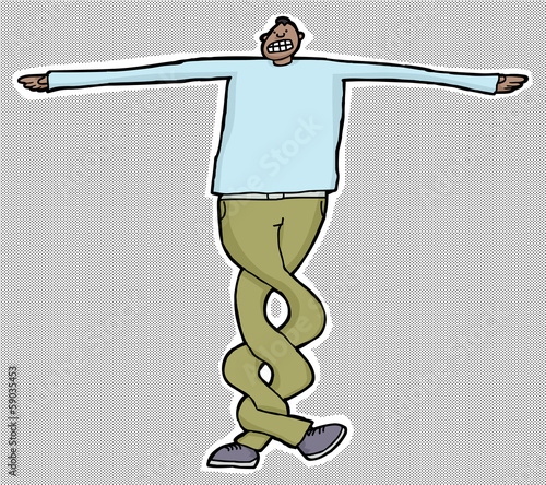 Person With Twisted Legs