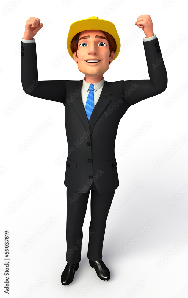 Young business man with success pose Young business man with success pose