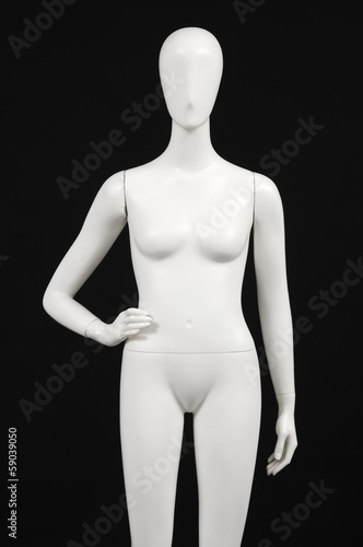 mannequin female on black