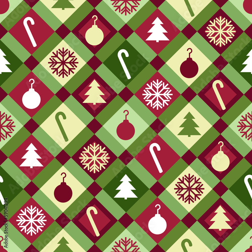 Christmas Quilt Background