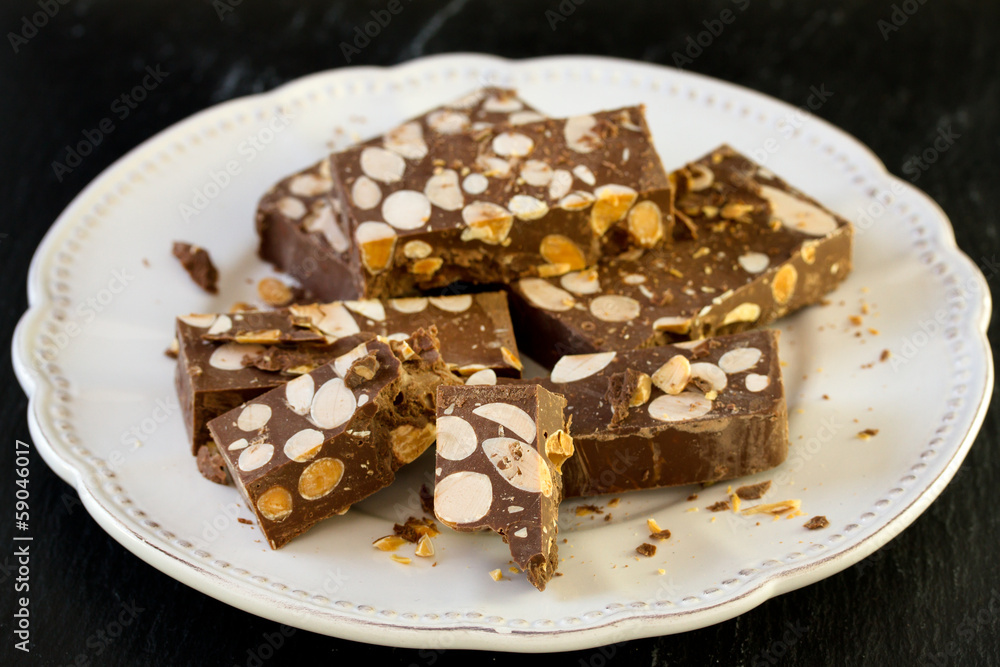 chocolate with almonds chocolate with almonds