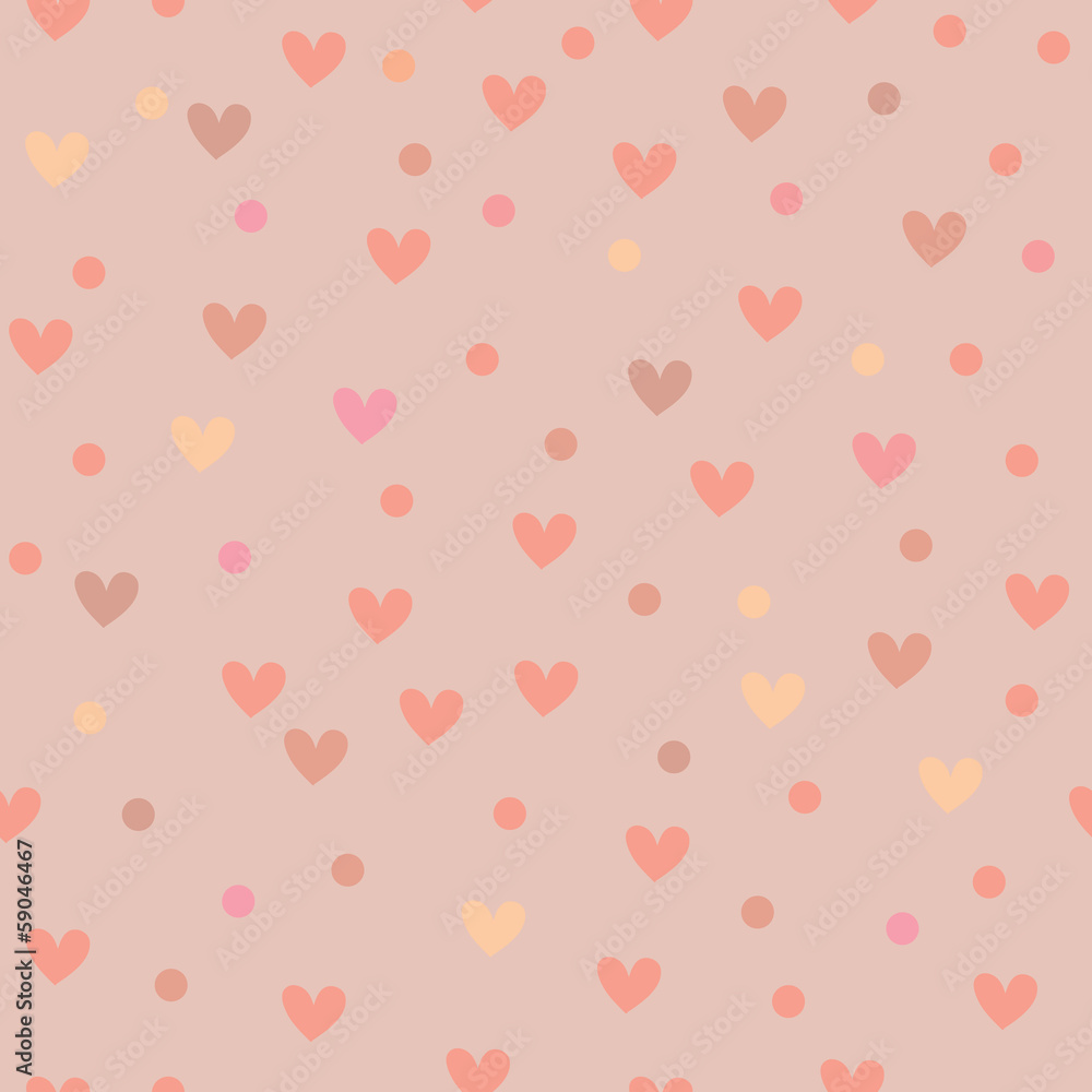 Seamless background pattern with hearts