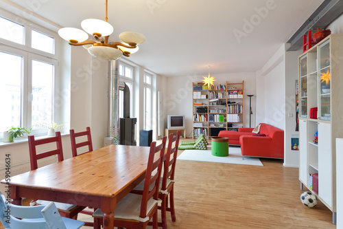 Wohnzimmer mit Kaminofen