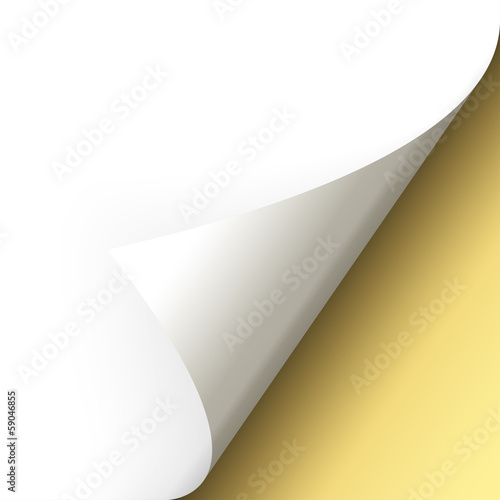 Fotografie Papier - Ecke unten gold