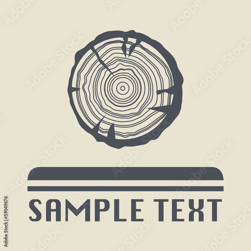 Growth rings icon or sign, vector