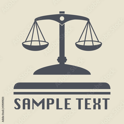 Scale icon or sign, vector