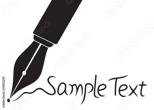 Fountain pen template card