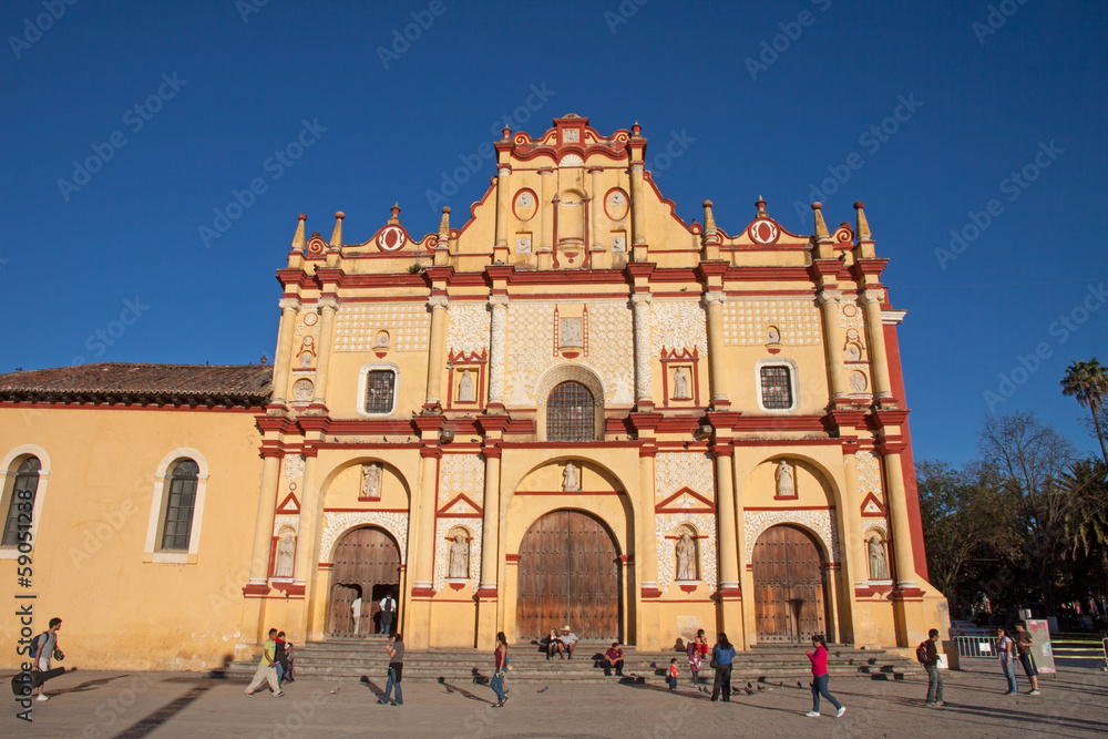 Fototapeta premium San Cristobal Cathedral, Chiapas, Mexico