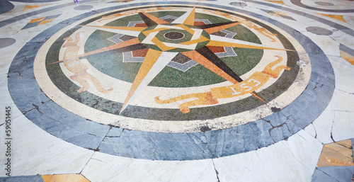 Mosaic of Umberto I gallery in Naples