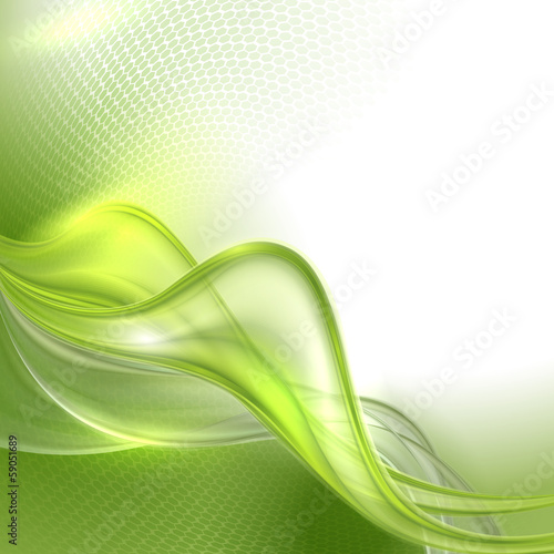 Abstract green waving background