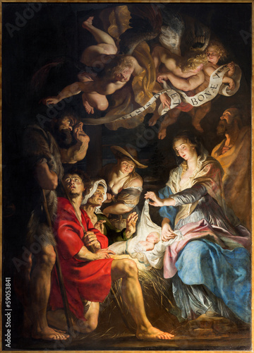 Antwerp - Paint of Nativity by P. P. Rubens photo