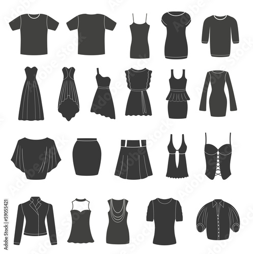 Set of women's & men's clothing.