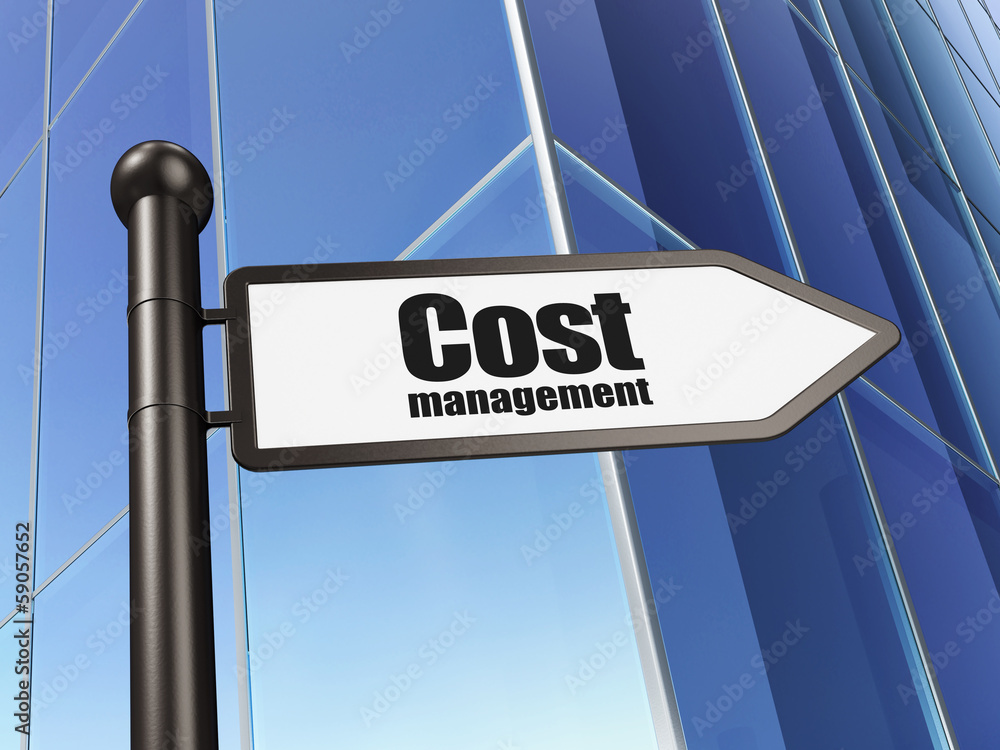 Finance concept: sign Cost Management on Building background