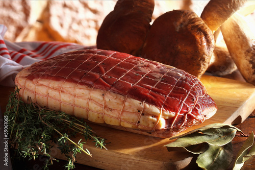 Obraz na płótnie Roti de magret de canard gras