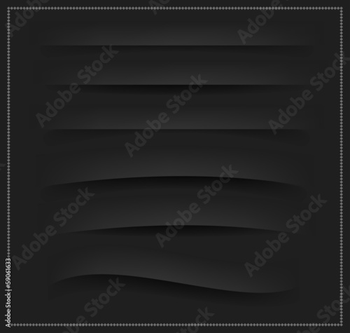 Set of black dividers for web design vector