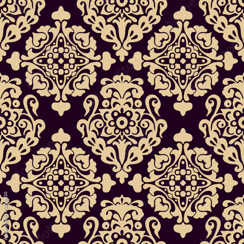 Damask seamless vector pattern luxury