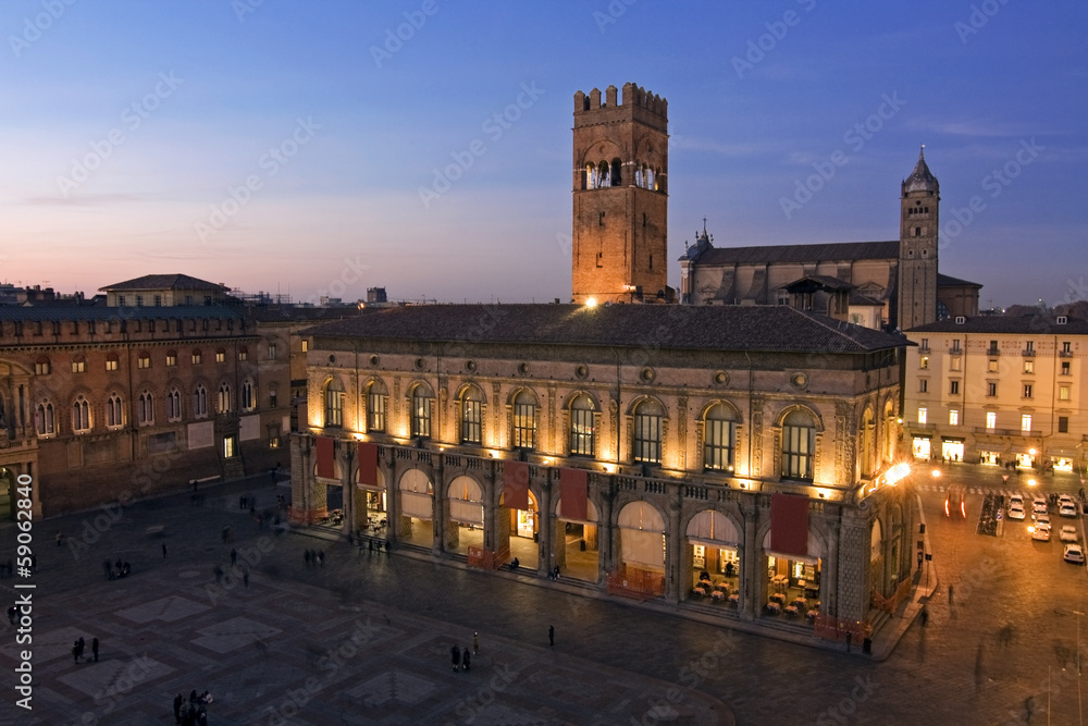 view of piazza maggiore - bologna