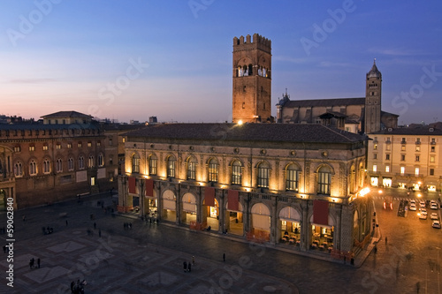 view of piazza maggiore - bologna photo