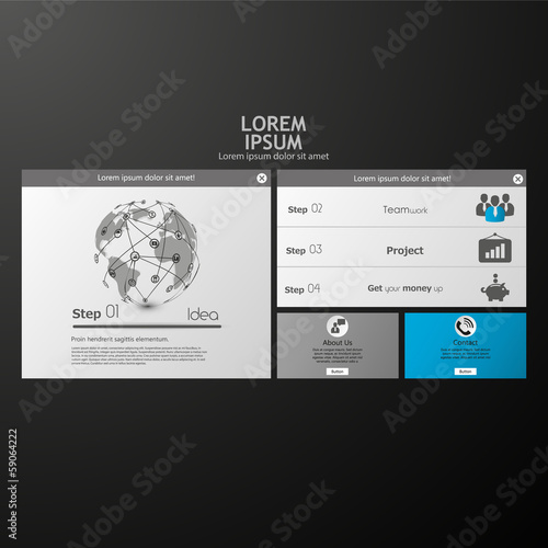  business strategy plan concept idea, Vector illustration Modern