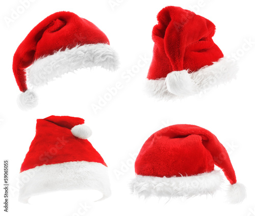 Set of Santa hats