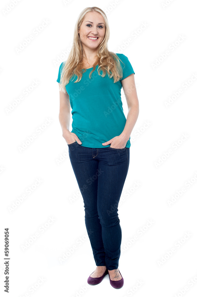 Beautiful pretty woman in casuals Beautiful pretty woman in casuals