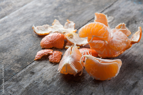 Fresh and juicy mandarin fruits