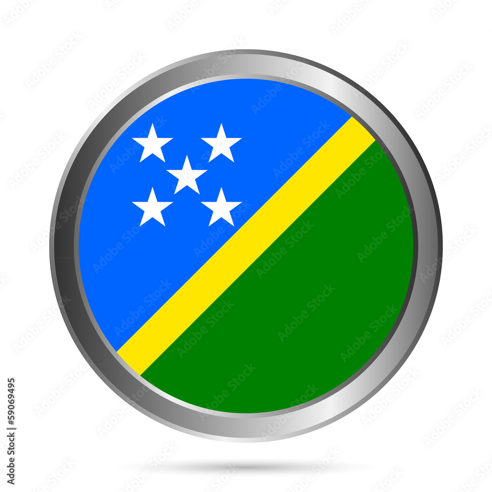 Solomon Islands flag button. Solomon Islands flag button.